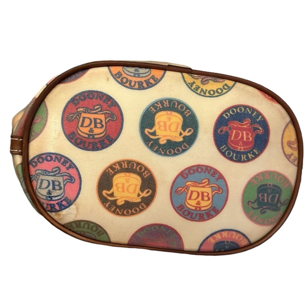 Y2K Vintage Dooney and Bourke Canvas Coated Small Shoulder Bag - Picture 4 of 16